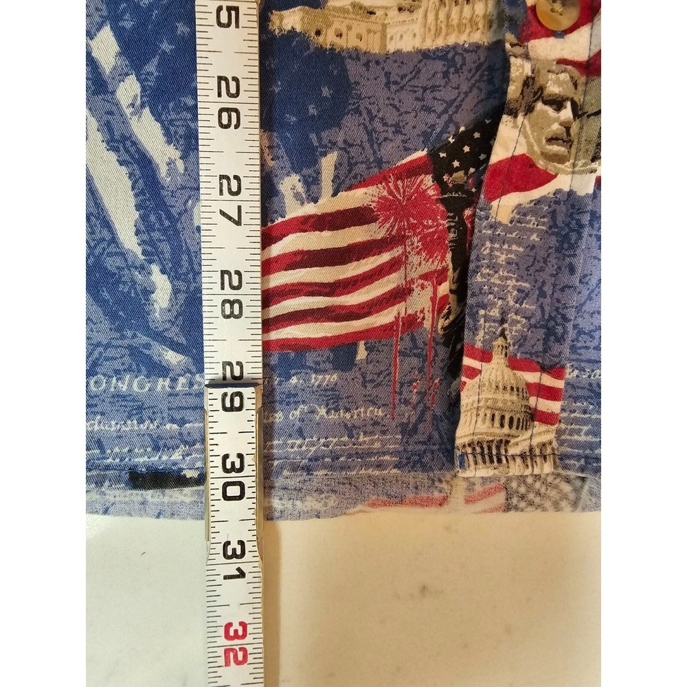Cotton Trader Shirt Mens 2xl Mt Rushmore 4th July short sleeve allover print - Picture 4 of 6